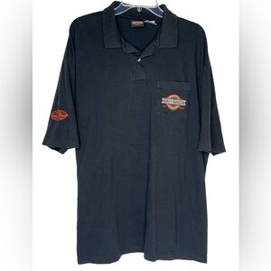 Harley Davidson Men's 2X Black‎ Short Sleeve Polo Myrtle Beach